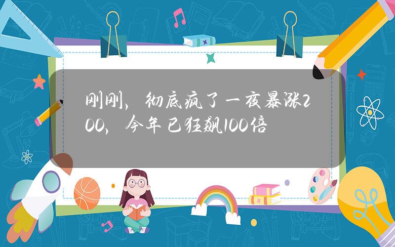 刚刚，彻底疯了一夜暴涨200%，今年已狂飙100倍